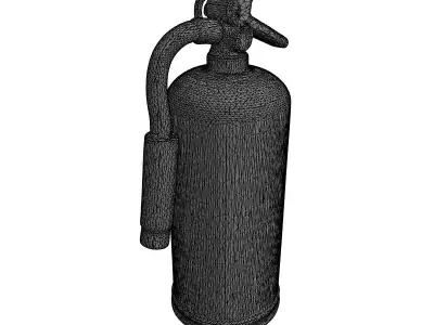 Weathered Fire Extinguisher PBR Game Asset Low-poly 3D model