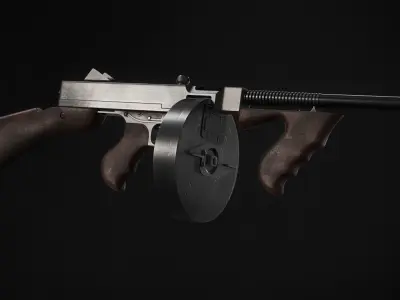 M1 Thompson Low-poly 3D model