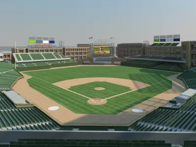 Bsebal Stadium &amp;amp; Enviroment 3D model