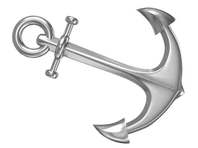 Steel Anchor PBR Low-poly 3D model