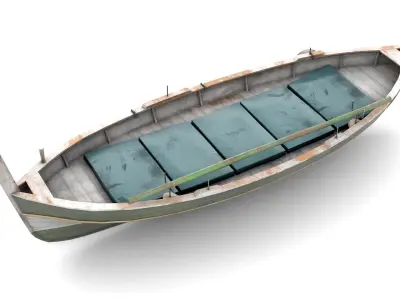 Fishing Boat 01 Low-poly 3D model