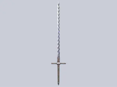Flamberge Low-poly 3D model purchase