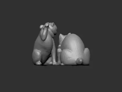 The UKIYOE Cats 3D model