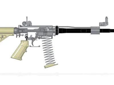 M4A1 modern 3D model