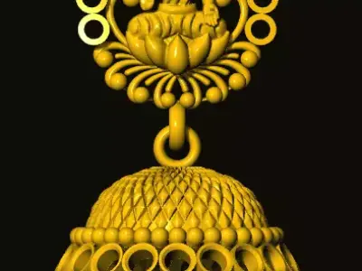 jumka golden bell 3D print model 4
