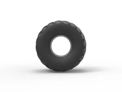 Monster truck tire Scale 1 to 25 3D print model