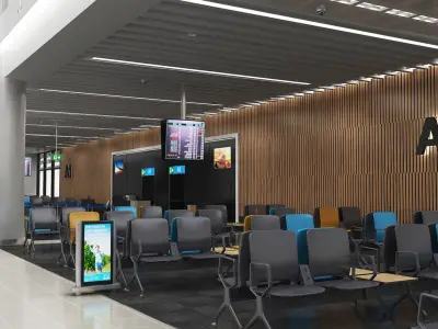  Airport Gates and Waiting Arena 