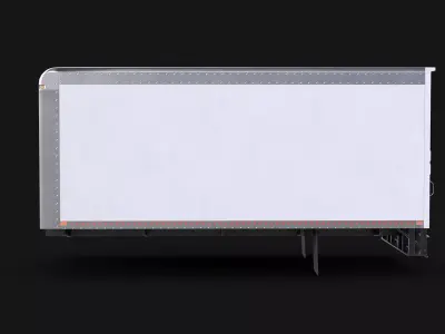 US Box Truck Body Low-poly 3D model