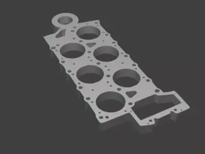VR6 Engine Gasket Keychain - V1- V2 3D Models for 3D Printing 3D print model
