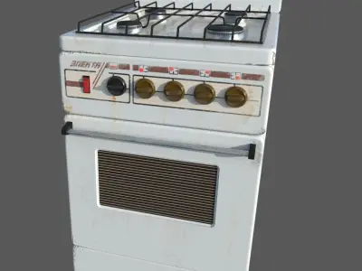 USSR Gas stove Elekta  Free 3D model