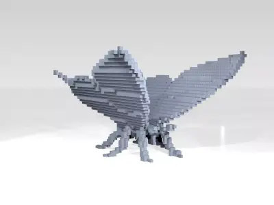 Butterfly Voxel 3D model