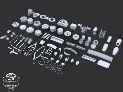 Hard Surface - Kitbash 3D model