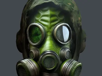 Helmet 3d model military combat Military Low-poly Low-poly 3D model 10