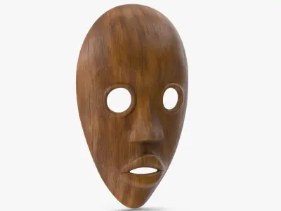  African Mask 7 Wood 