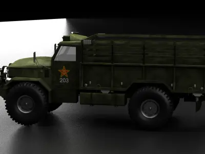 drive two platoon military vehicles cards medical logistics  3D model