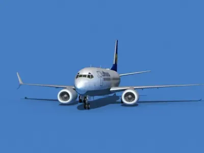 Boeing 737 MAX 7 Lufthansa 3D model