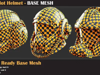 10 Pilot Helmet BASE MESH - VOL 25   3D model