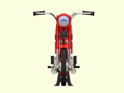 Motorcycle Java Low-poly 3D model