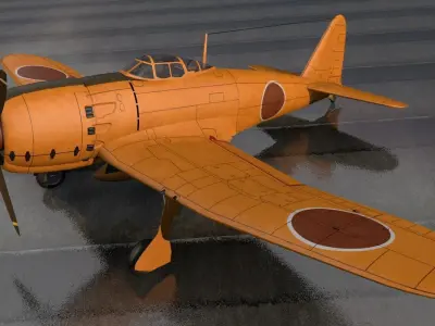 Mitsubishi A7M1 Reppu - aka SAM 3D model