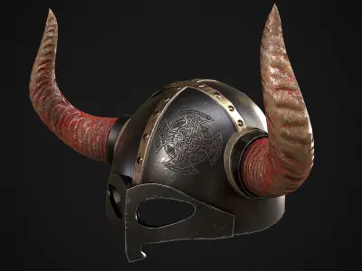  viking helmet Free low-poly 3D model