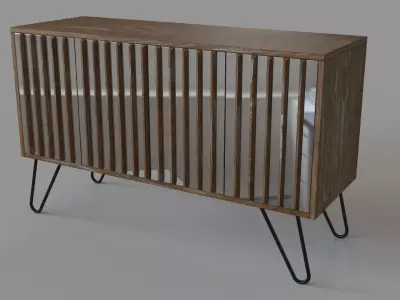 Four Door Media Console 3D model