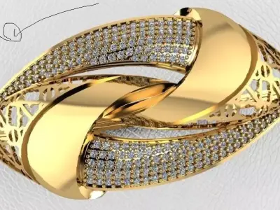 Bracelet  v ring  3D print model