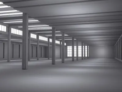 Basement Interior Low-poly 3D model