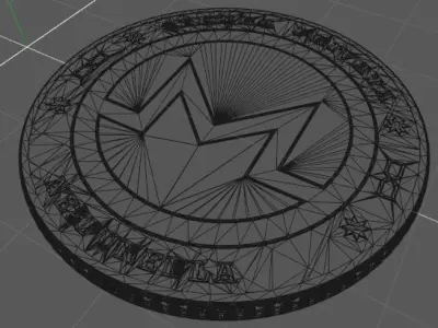 3D Monero XMR Crypto Coin model 3D model