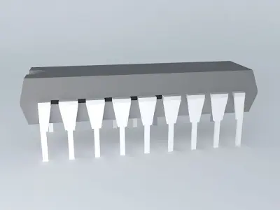 18 pin IC Free 3D model