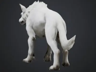 White wolf 3D model
