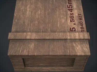 Ammo box Low-poly 3D model 6