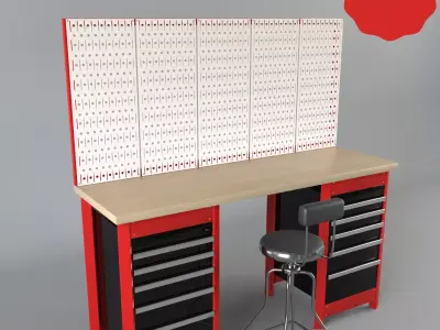 work bench 3D model purchase