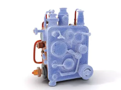 Steampunk Copper Gadget model pack Low-poly 3D model purchase