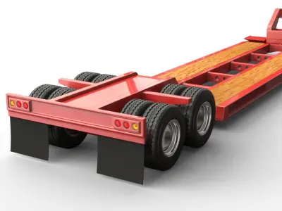 LowBoy Trailer 3D model by SHUBBAK