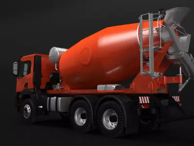 Iveco Stralis X-Way Concrete Mixer Short 3D model