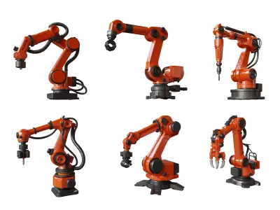 Industrial Robotic Arms Collection 3D model