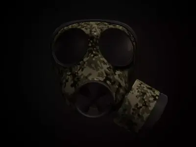 Gas Mask 3D model 2