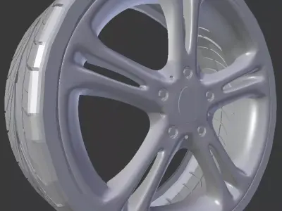 Car Wheel Free 3D model V3