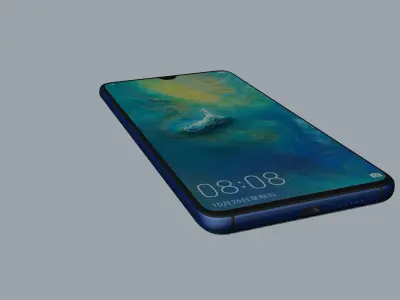 huawei mate 20 Midnight Blue Low-poly 3D model