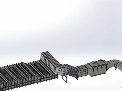 50 ton rolling mill oven 6000 mm width 3D model