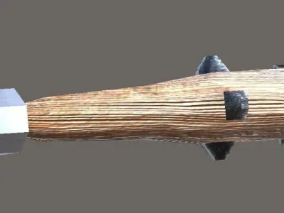 Studded Club Low-poly 3D model purchase