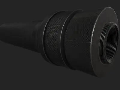 PBS-1 Suppressor PBR Low-poly 3D model