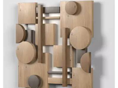Wall shapes Decoration - Wood - 45cm - Collection - Part 7 3D model