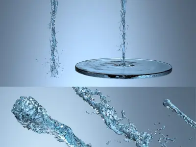 Liquid Flow Set For Blender 3D model