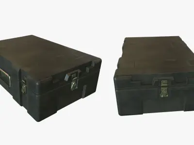 Military Black Case Low-poly 3D model