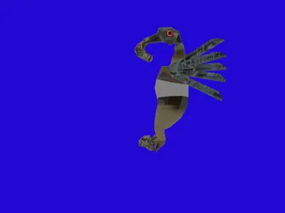 Horsea Mecha Low-poly 3D model