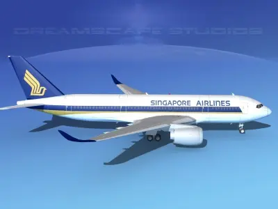 Airbus A350-800 Singapore Airlines 3D model