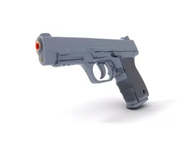 Tactical Pistol Black model pack Low-poly 3D model