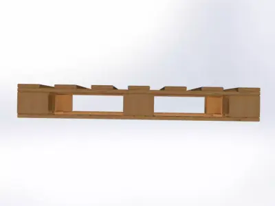 3D CAD Model of a Standard 1200x1000 mm Pallet 3D model