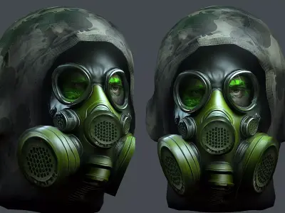 Helmet 3d model military combat Military Low-poly Low-poly 3D model 24